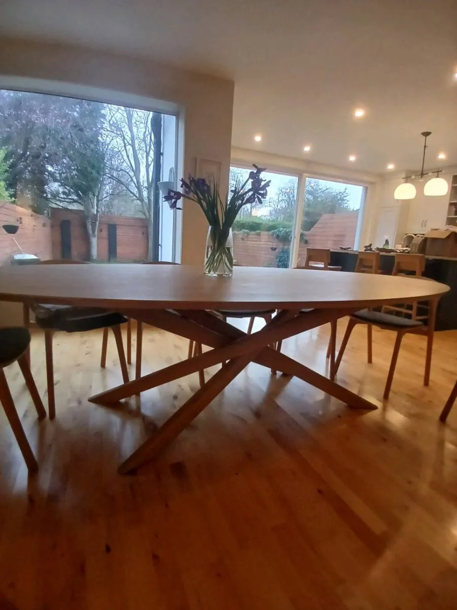 Ethnicraft table and chairs - Image 1