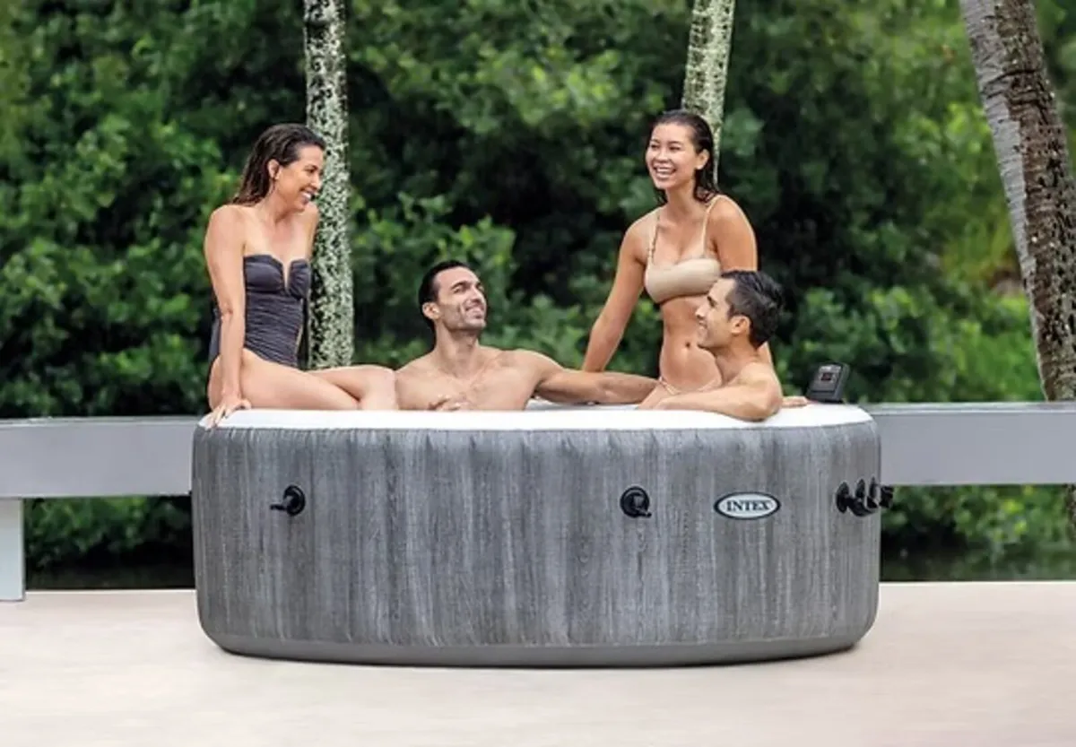 Intex Grey Wood Deluxe WiFi Hot Tub – 4 Person - Image 3