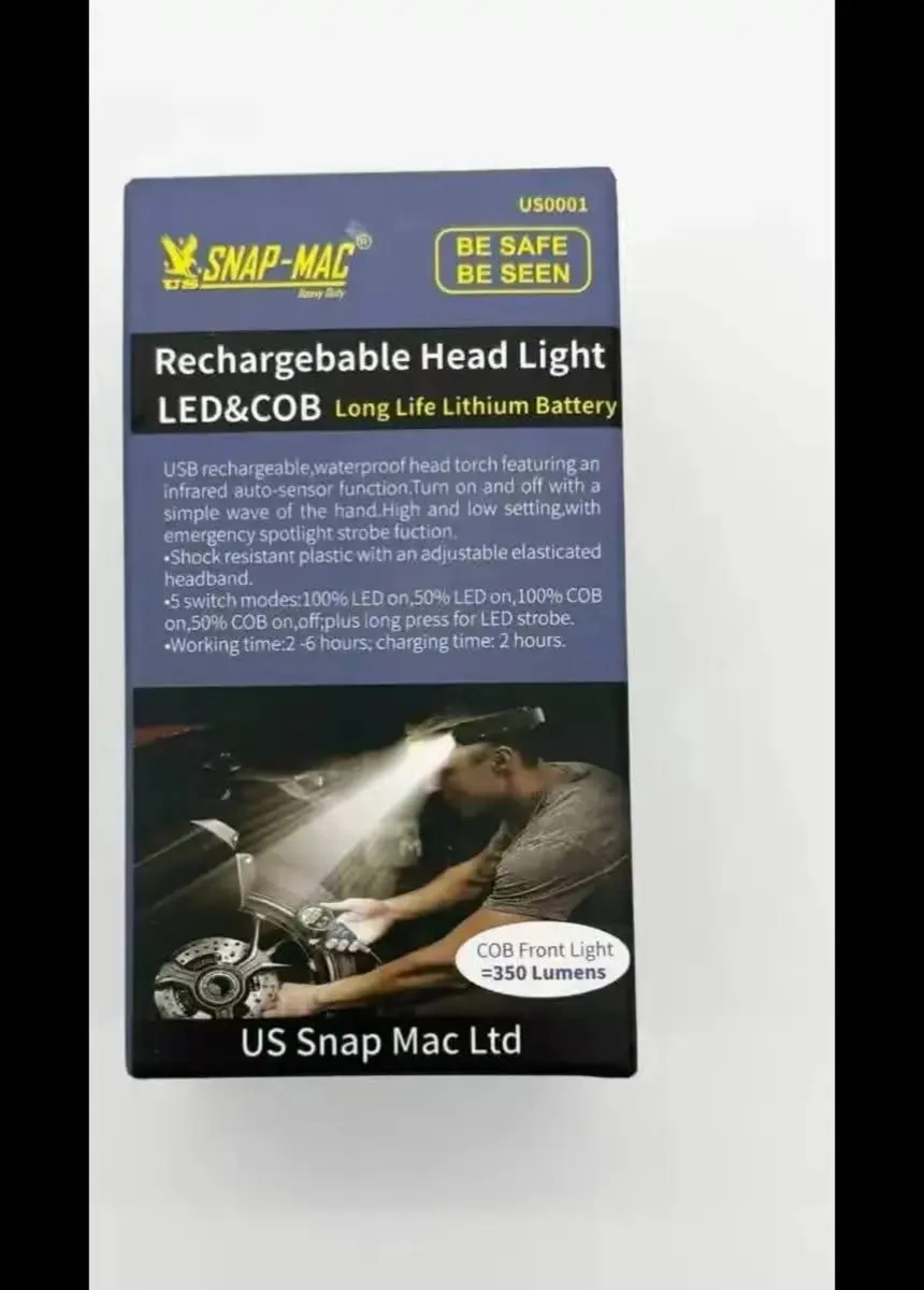 US Snap-Mac LED Headlamp – Sensor, Rechargeable, - Image 4