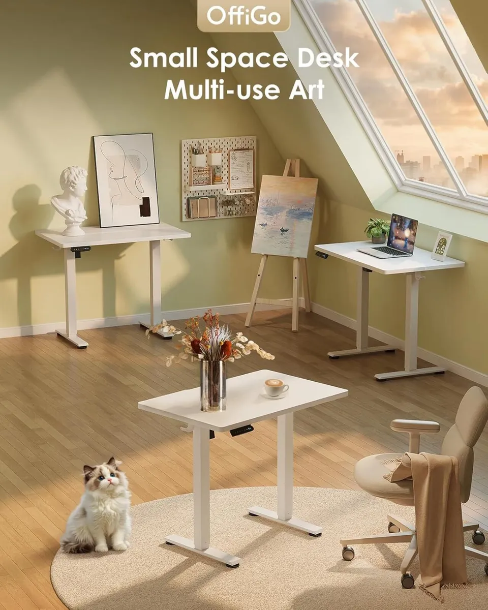 Standing Desk 80cm Small Height Adjustable with 3 - Image 4