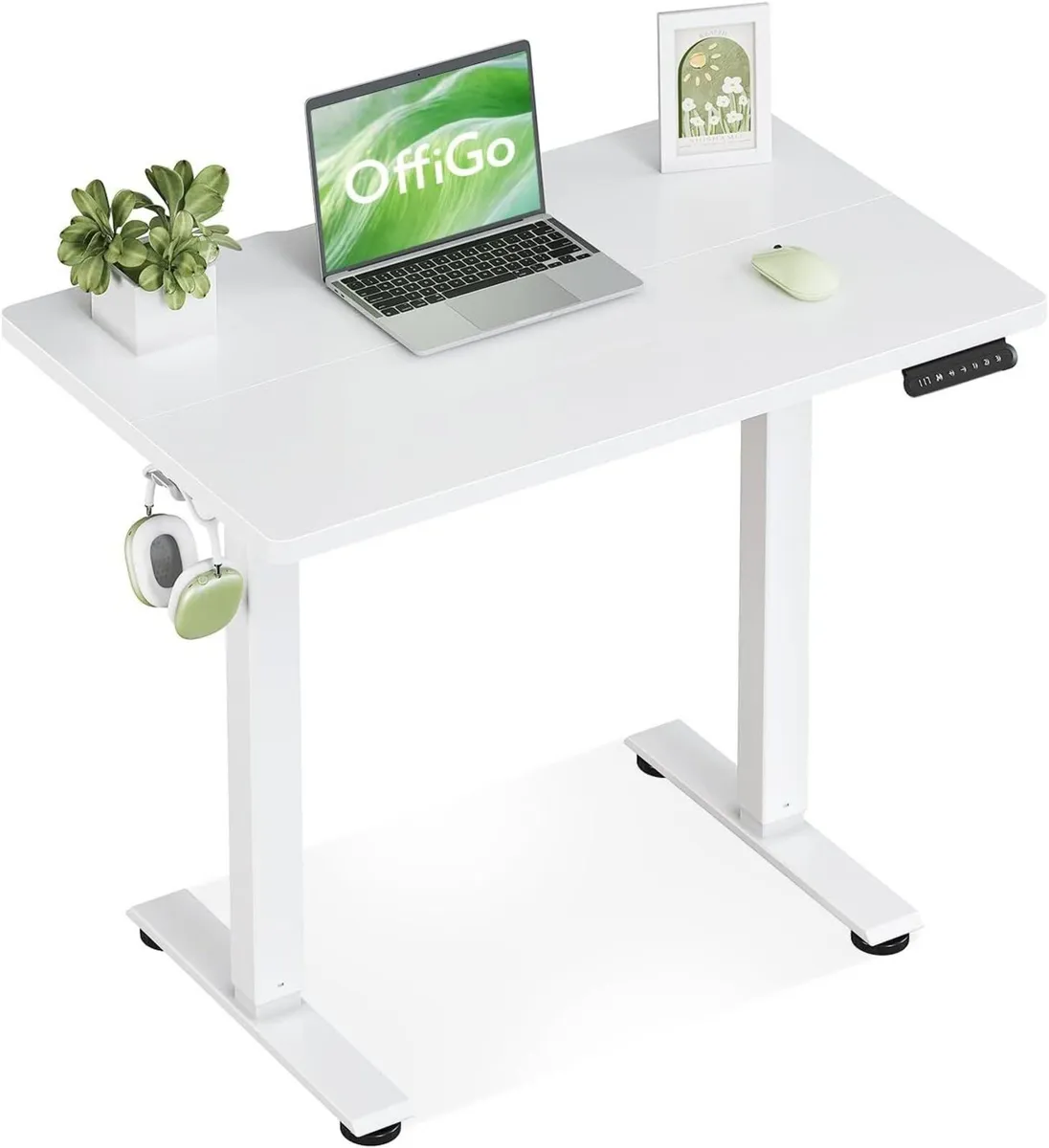 Standing Desk 80cm Small Height Adjustable with 3 - Image 1