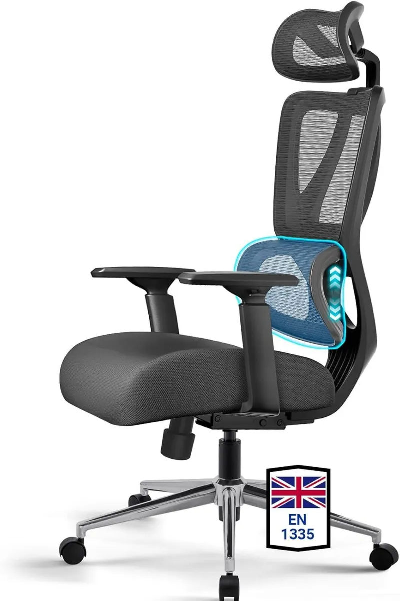 Ergonomic Office Chair with 6D Adjustable Lumbar - Image 1