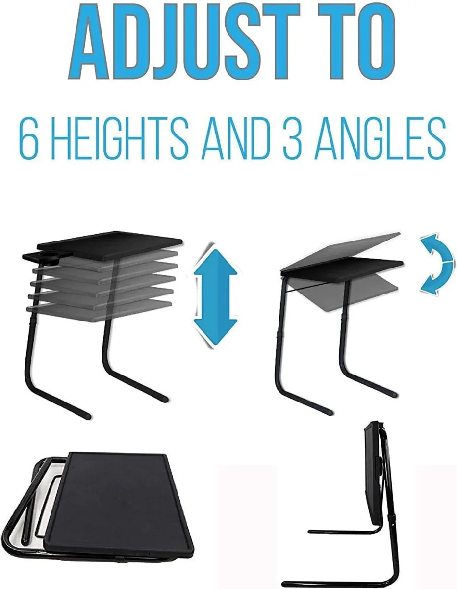 Adjustable multi position portable folding table - Image 3