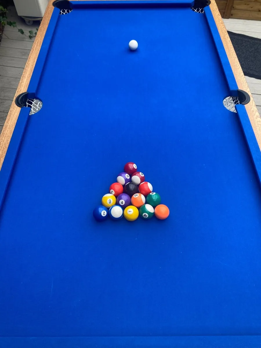 3 in 1 6ft Pool Table, Darts and Table Tennis - Image 1