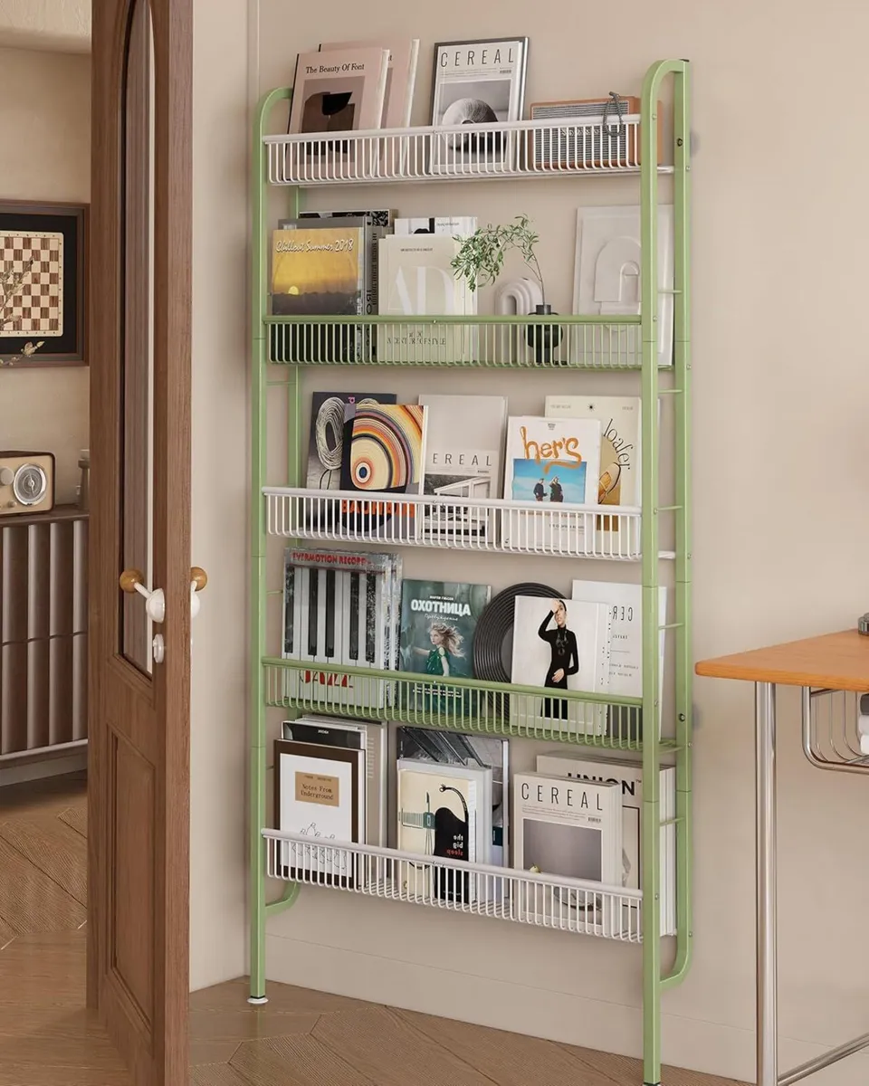 Slim Metal Storage Shelf Behind Door Organiser 5 - Image 1