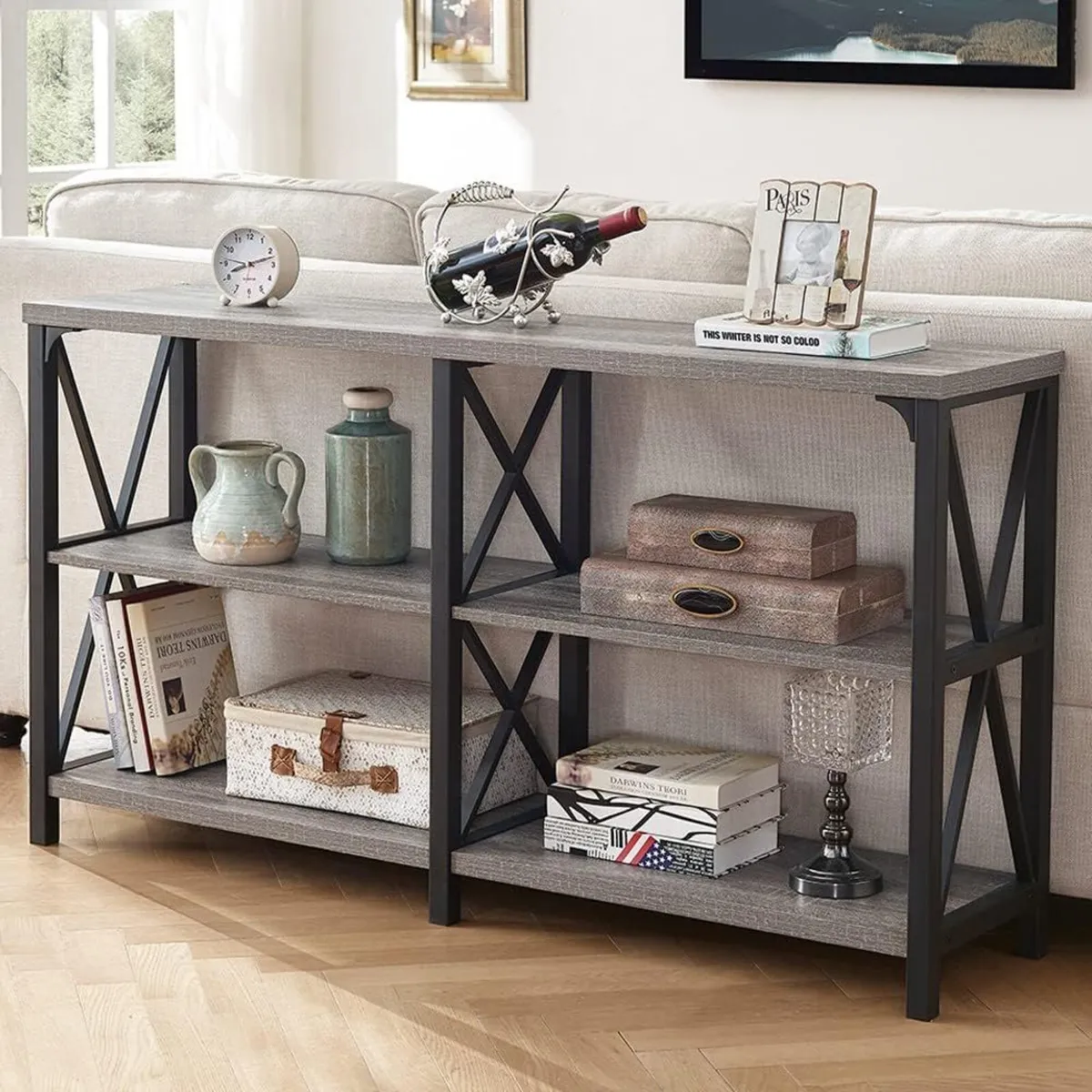 Rustic Sofa Table Farmhouse Console for Living - Image 1