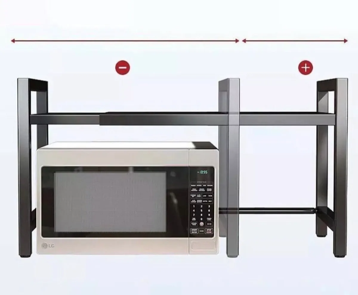 NEW 2 Tier Adjustable Rack for Microwave - Image 2