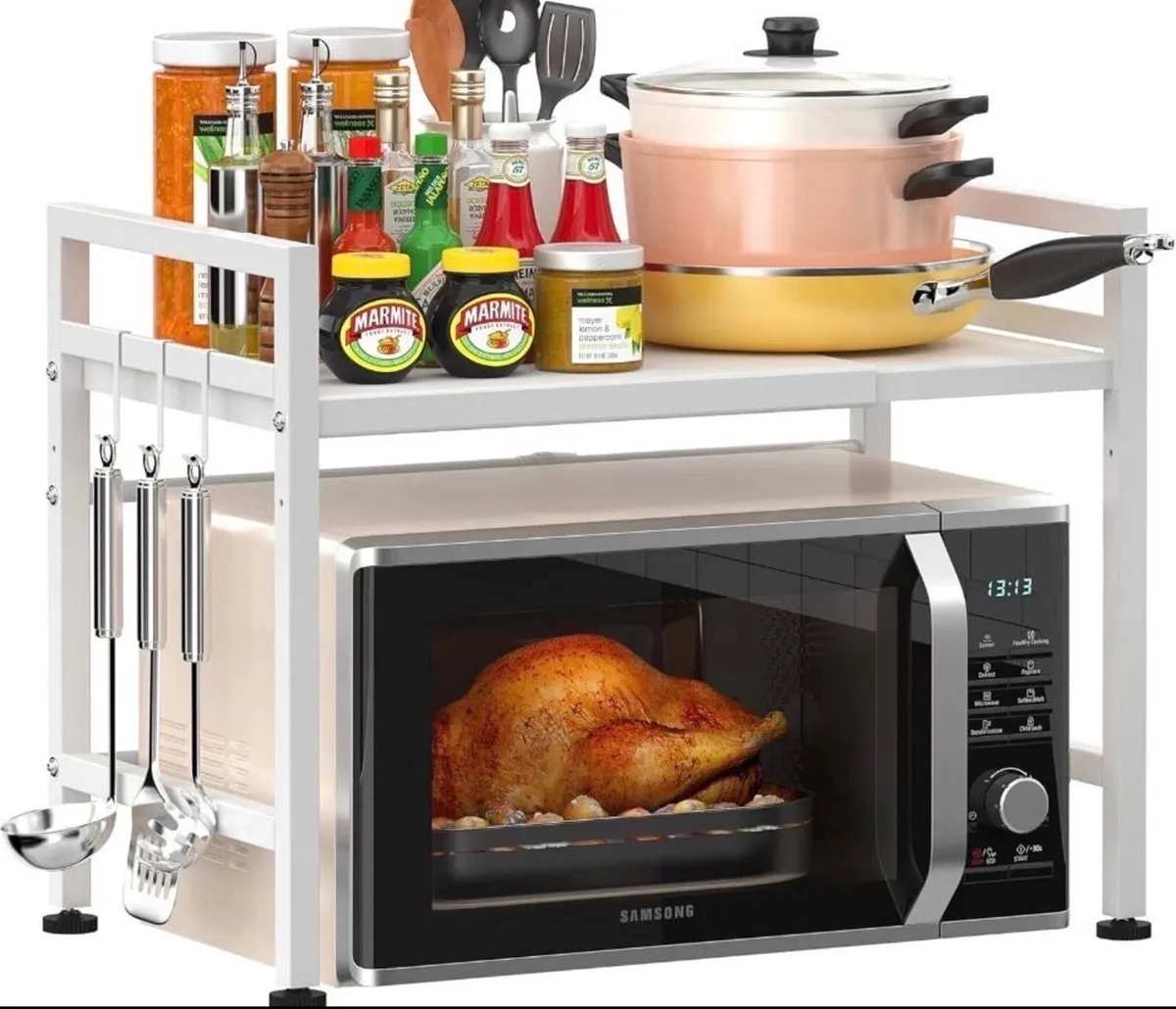 2 Tier Microwave Rack Storage NEW - Image 1