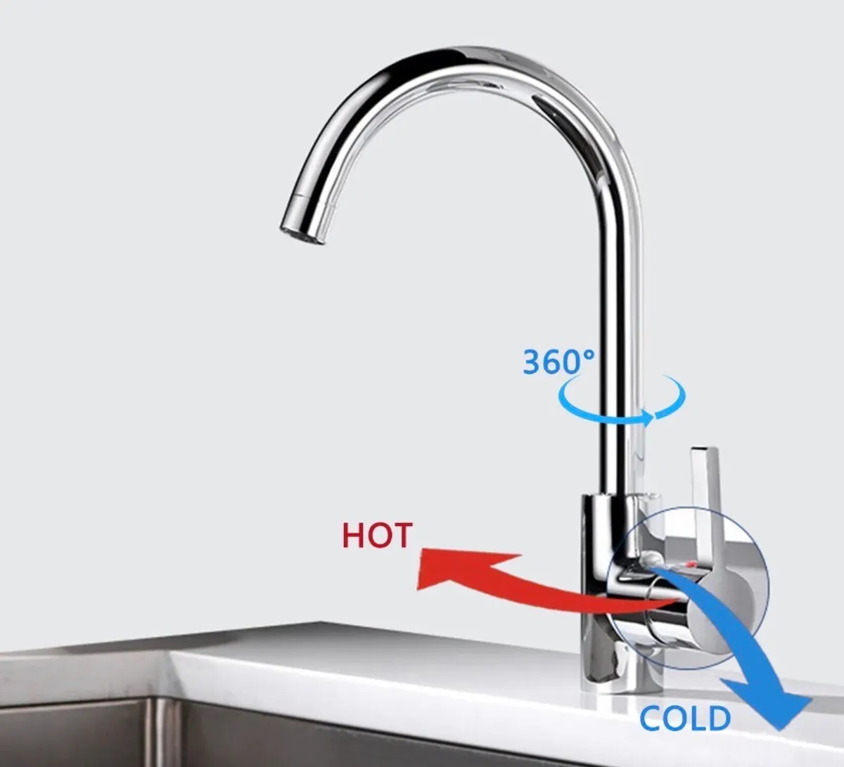 NEW Kitchen Sink Mixer Tap Single Lever Faucet - Image 2