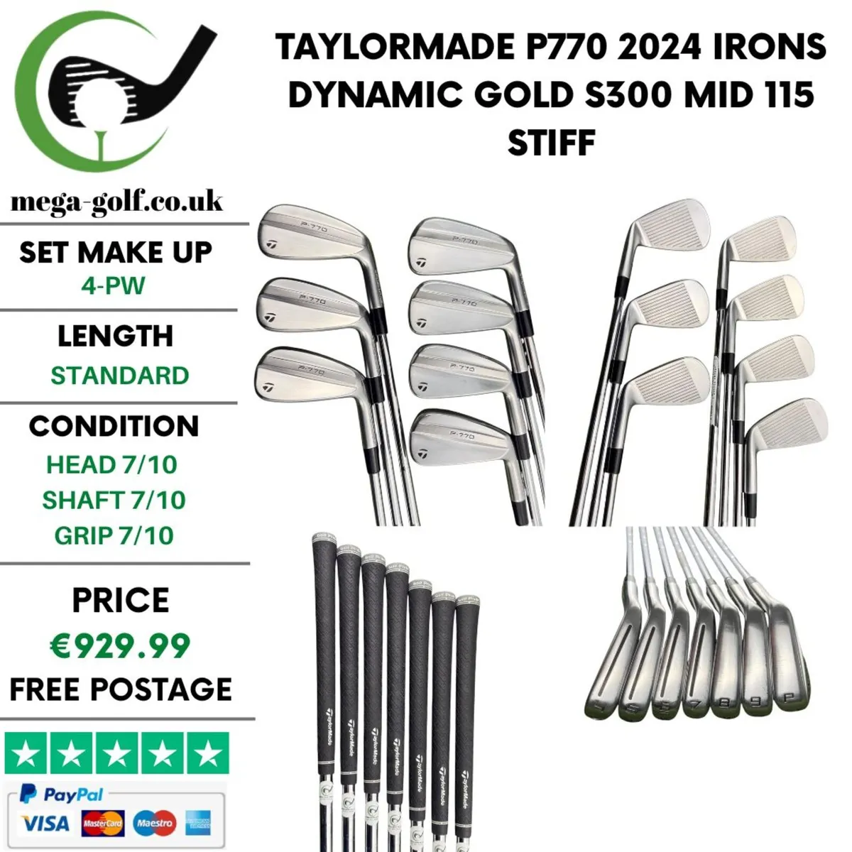 Taylormade P770 2024 Irons / 4-Pw / Stiff - Image 1