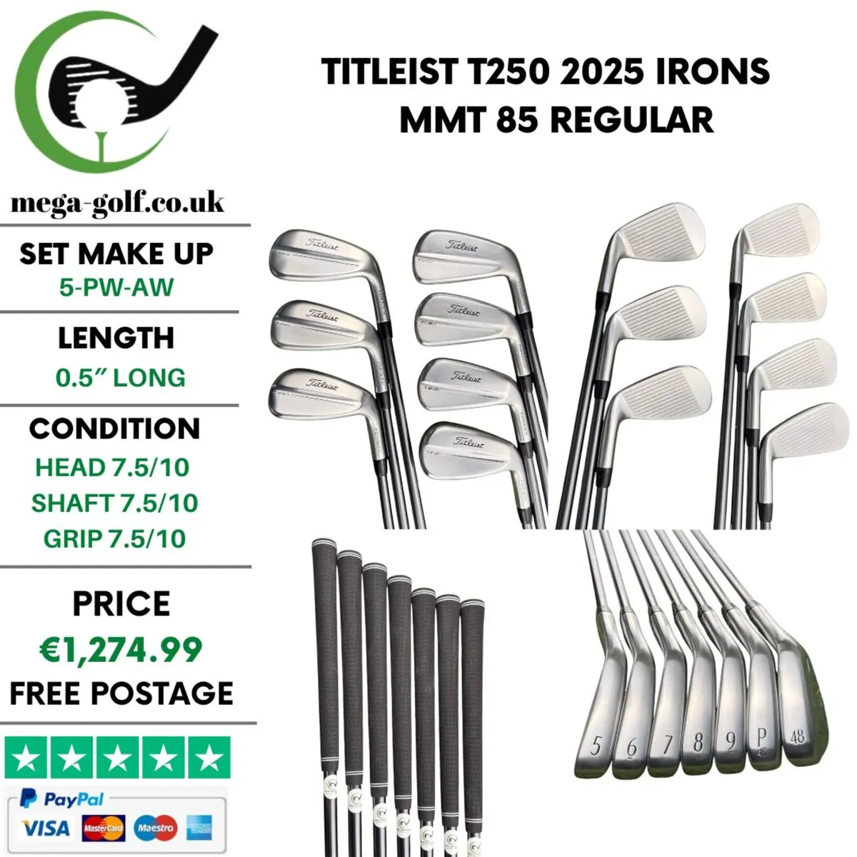 Titleist T250 2025 Irons / 5-Pw-Aw /MMT 85 Regular - Image 1