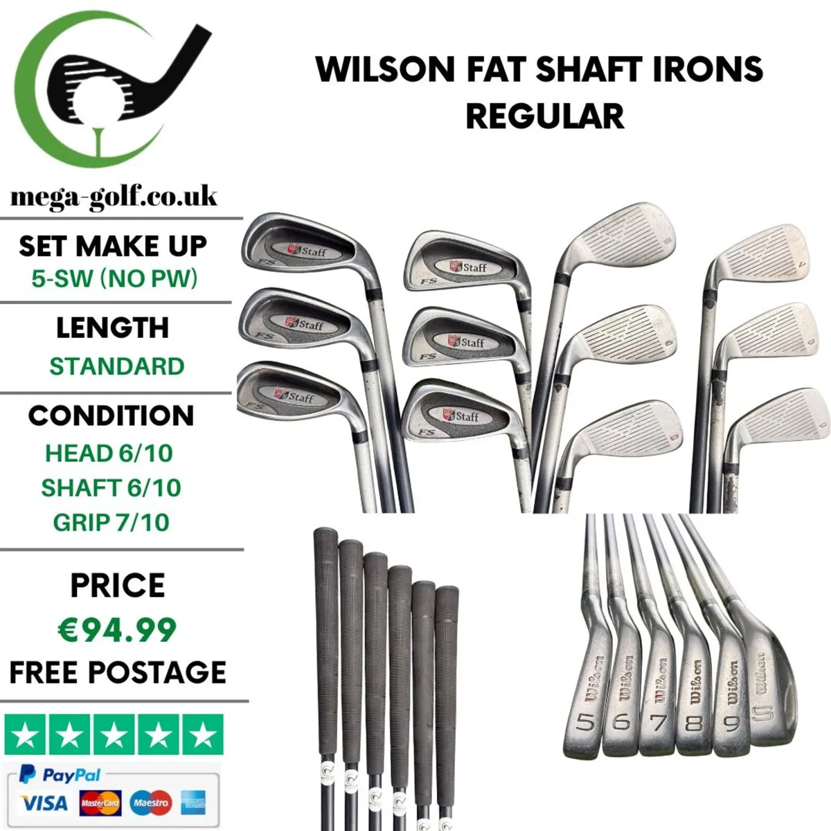 Wilson Fat Shaft Irons / 5-Sw (No Pw) / Regular - Image 1