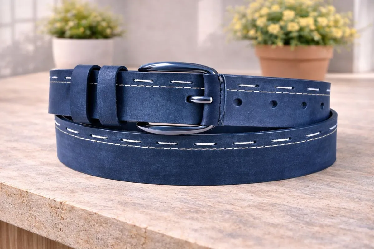 Women Black Leather Belt Genuine Leather Belt - Image 2