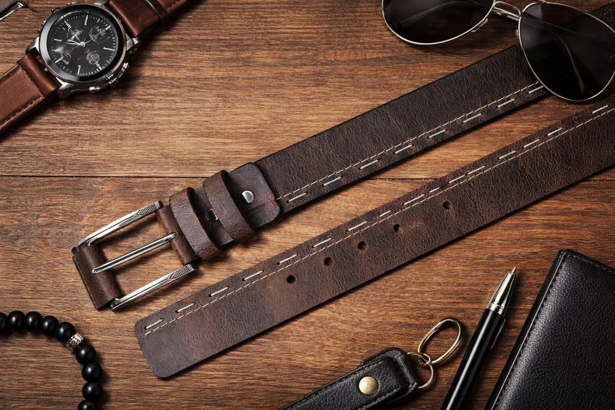 Women Brown Genuine Leather Belt - Image 4