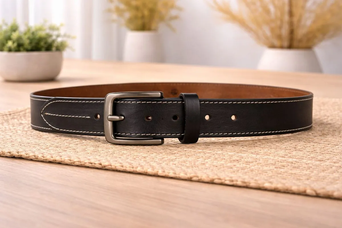 Unisex Genuine Leather Belt Classic Handmade Belt - Image 3