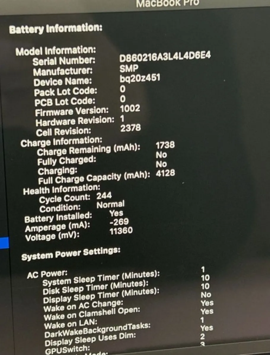 2020 Apple Macbook Pro A2289 13" I5 16gb Ram 256gb - Image 2