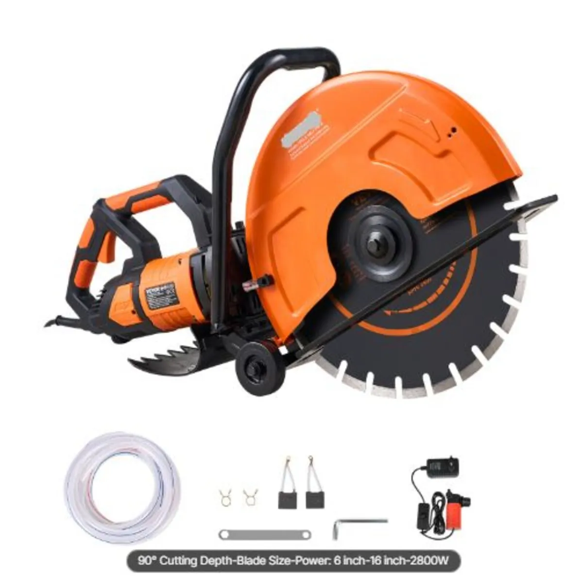 16"/40.6 cm Electric Concrete Saw Wet/Dry Saw Cut - Image 1