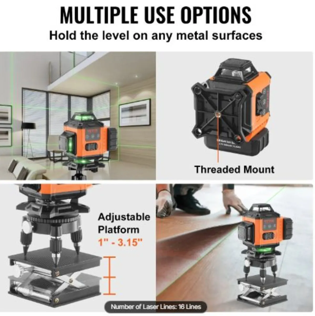 Laser Level 3048 cm Green Cross Line Self Levelin - Image 3