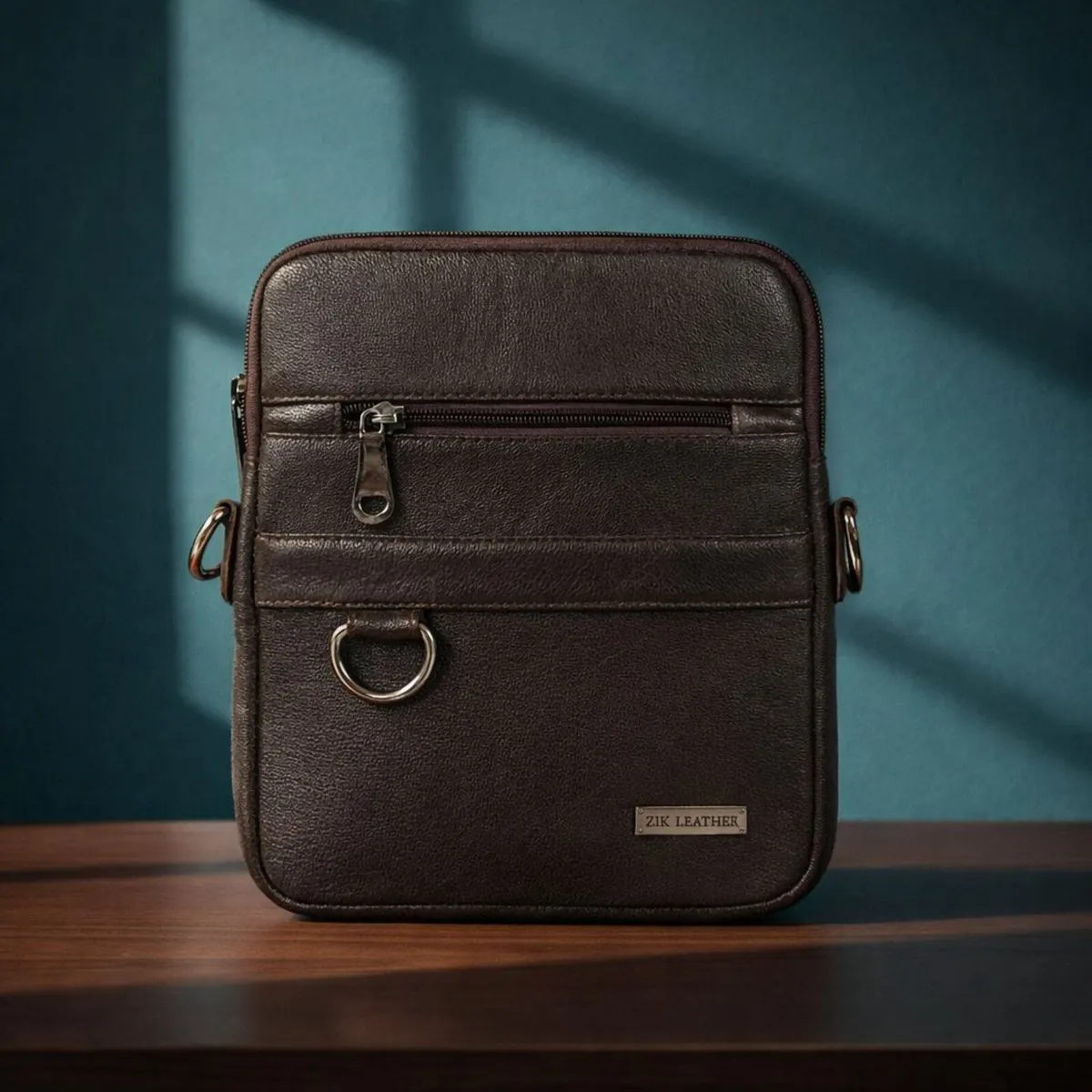 Handmade Leather Crossbody Sling Bag - Image 2