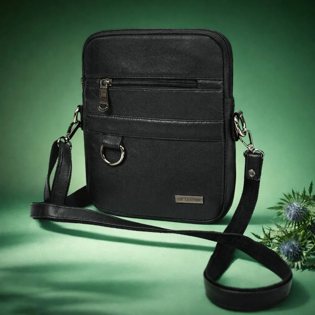 Handmade Leather Crossbody Sling Bag Leather Purse - Image 3