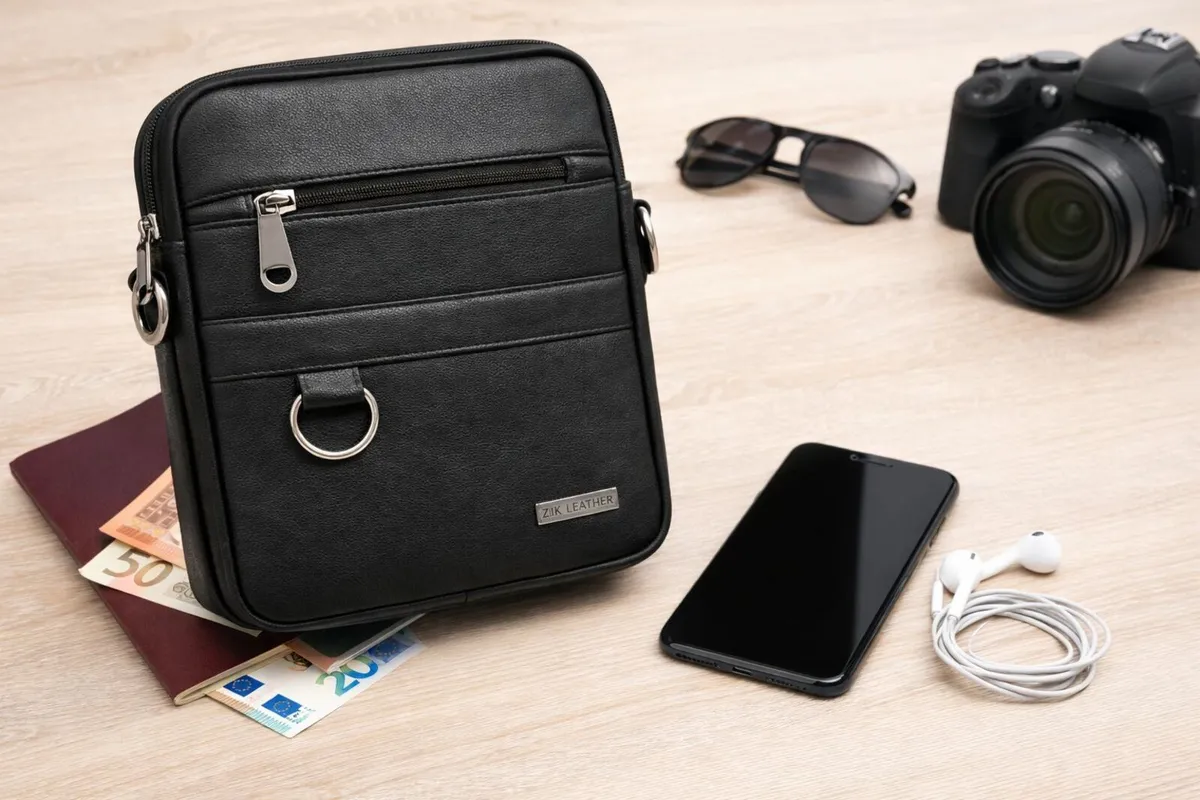 Handmade Leather Crossbody Sling Bag Leather Purse - Image 1