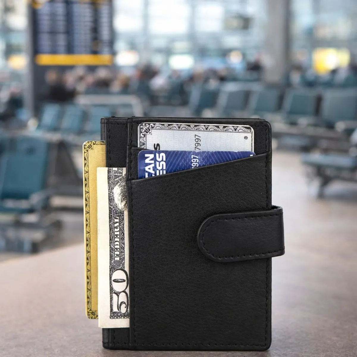 Genuine Leather Travel Passport Holder - Image 1