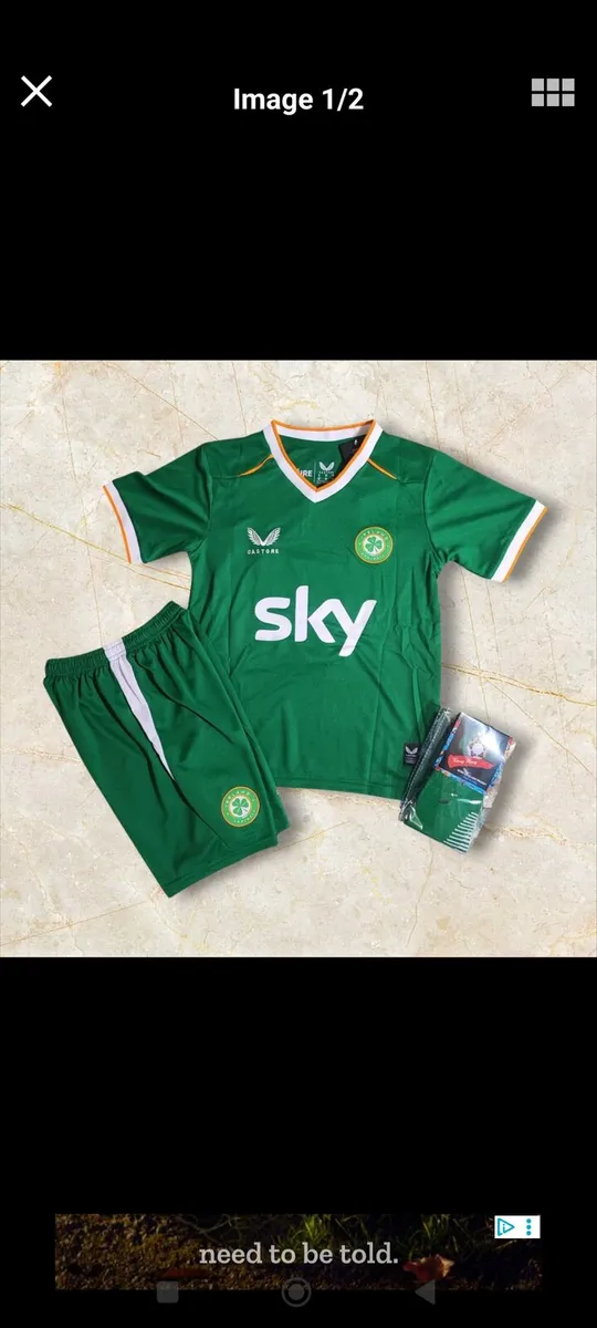 IRELAND 2026 (PARROTT 7 ) KIDS KIT , SIZE 10/11 YR - Image 2
