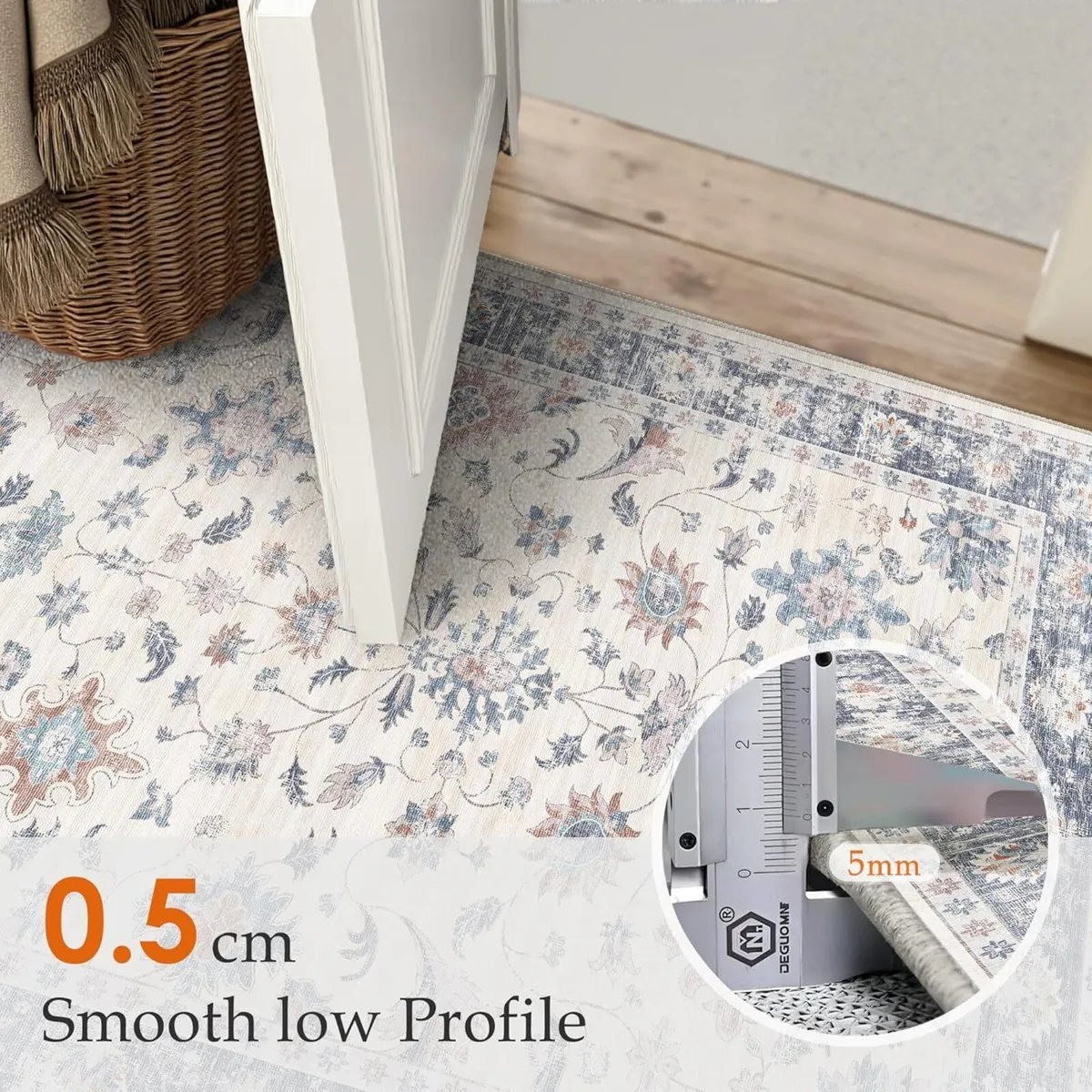 Rugs Living Room 240x300 cm Vintage Washable Non - Image 3