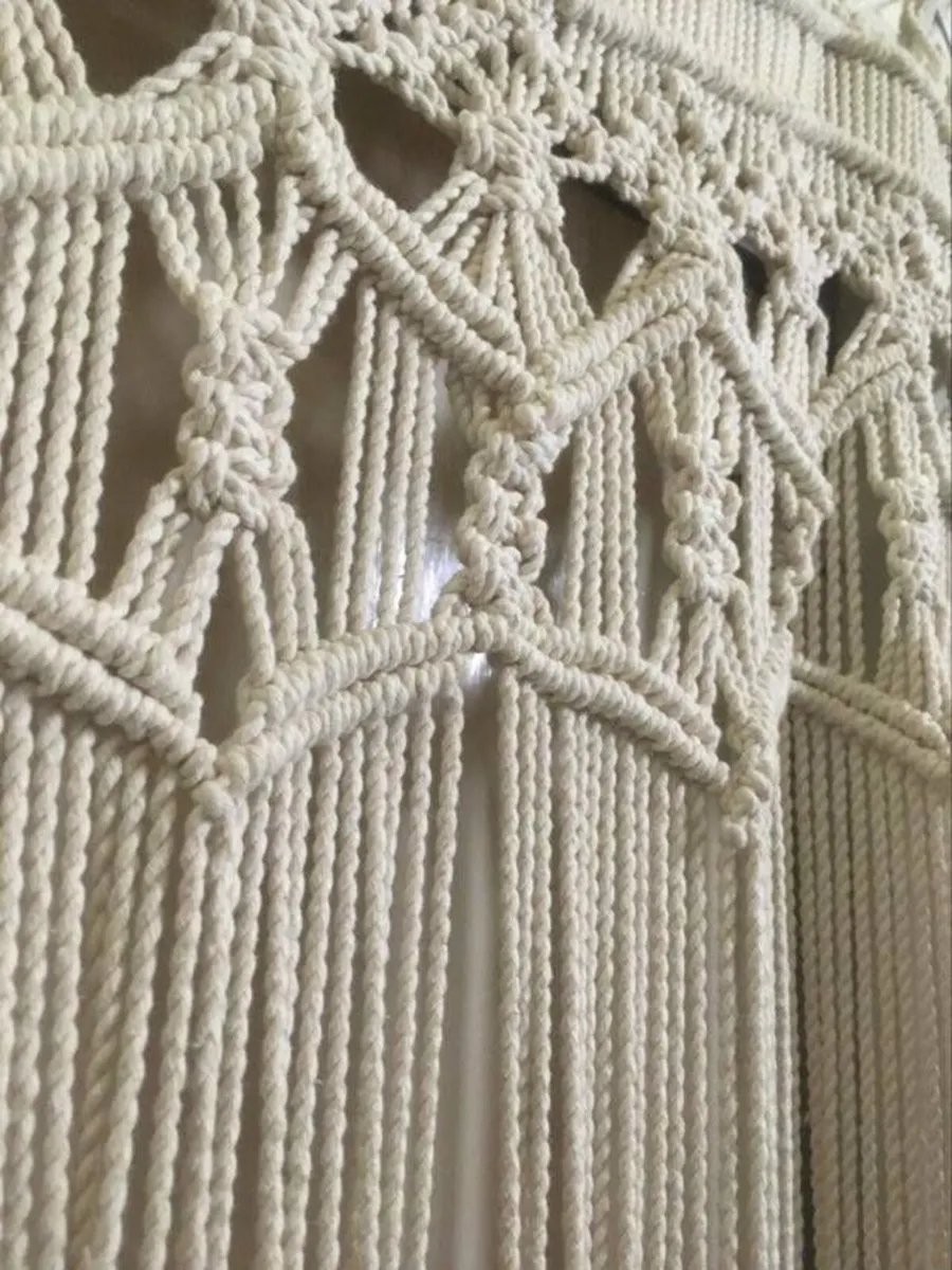Handmade macrame crochet curtain door and windows - Image 4