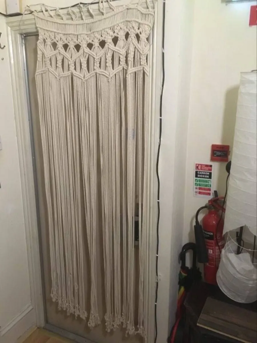Handmade macrame crochet curtain door and windows - Image 2