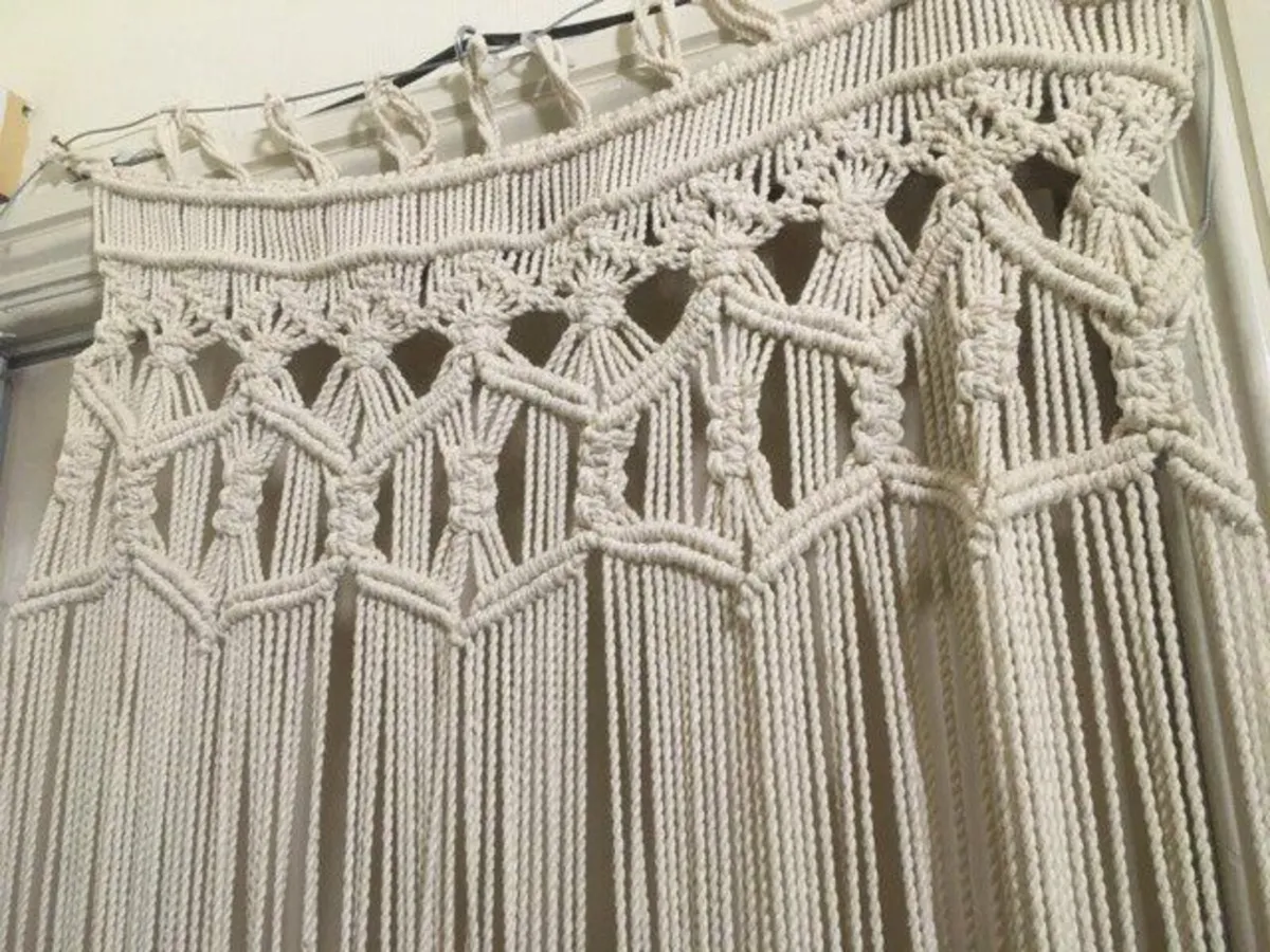 Handmade macrame crochet curtain door and windows - Image 3