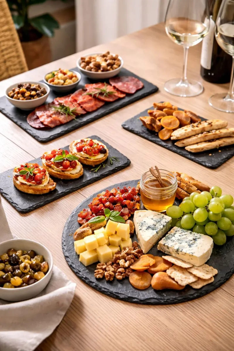 Natural Slate Serving 6 plates Set dinnerware - Image 1