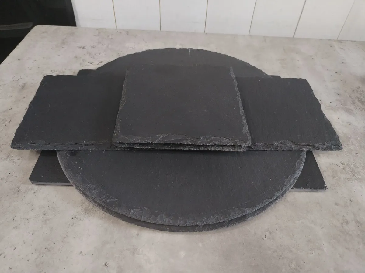 Natural Slate Serving 6 plates Set dinnerware - Image 3