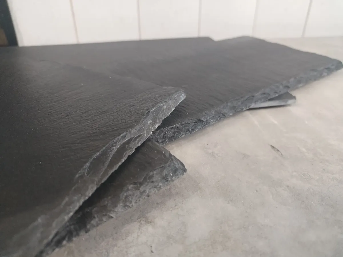 Natural Slate Serving 6 plates Set dinnerware - Image 4