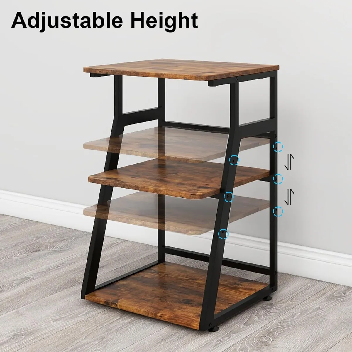 50x40x75cm 3 Tier Printer Table with Storage - Image 4