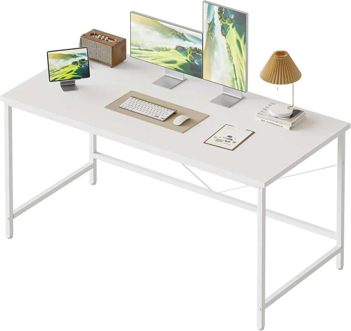 Computer Desk with Storage Shelf on the Right 100 - Image 1
