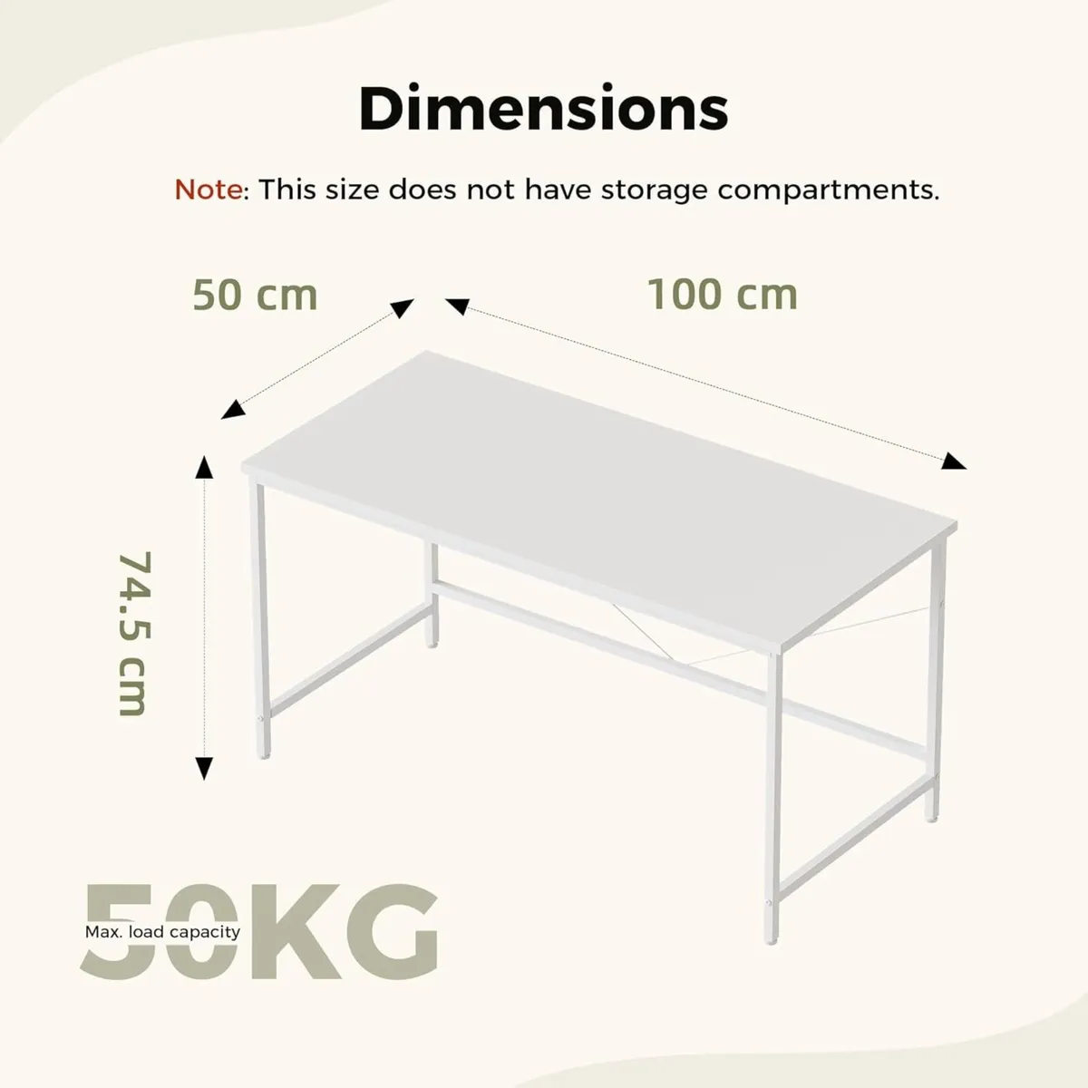 Computer Desk with Storage Shelf on the Right 100 - Image 2
