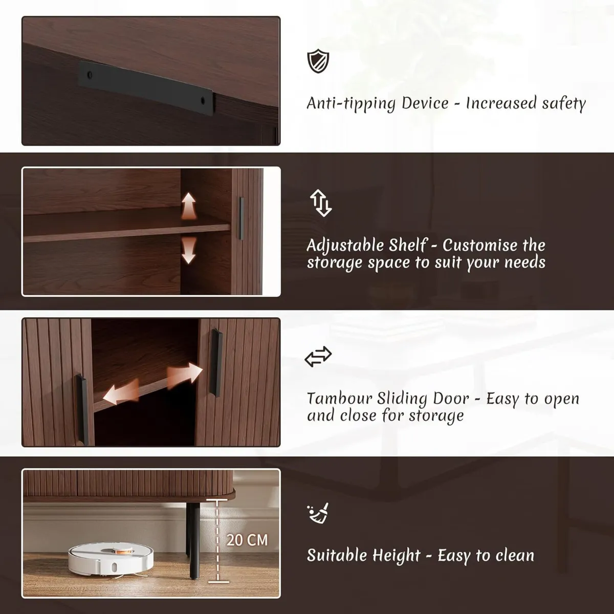 Sideboard Buffet Storage Cabinet for Living Room - Image 4