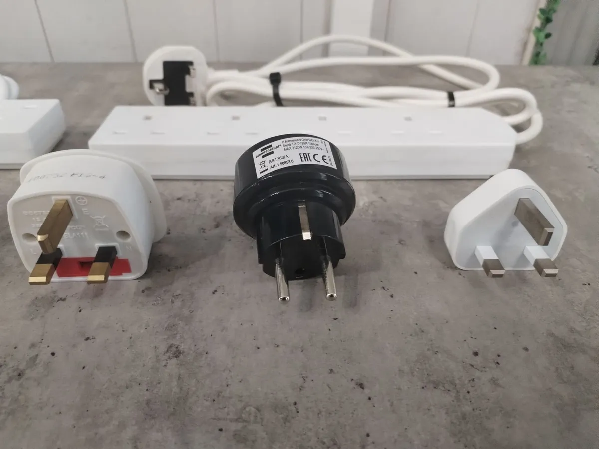 UK Extension Leads and Plug Adapters Bundle - Image 2