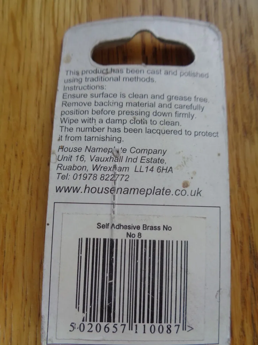 Self Adhesive Brass Numbers x 2 for Sale - Image 4