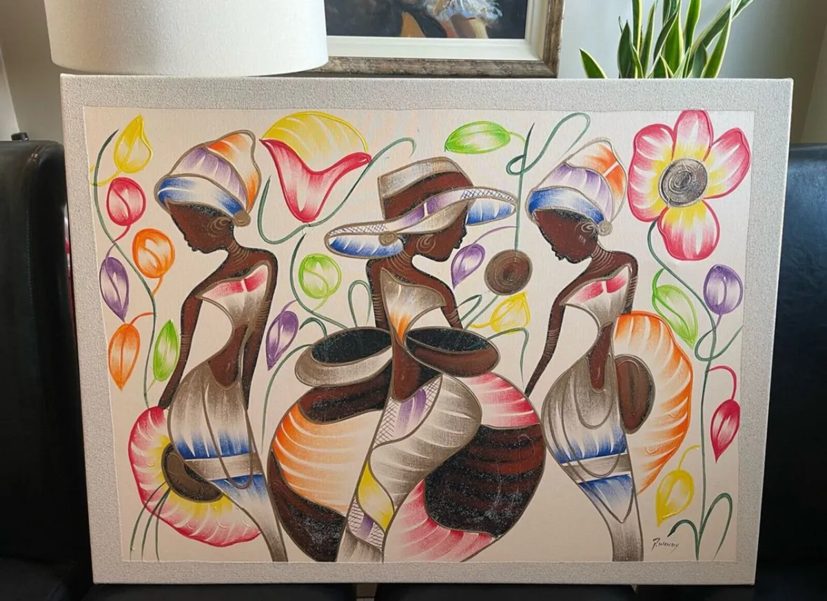 Stunning Large Original Dominican Framed Painting