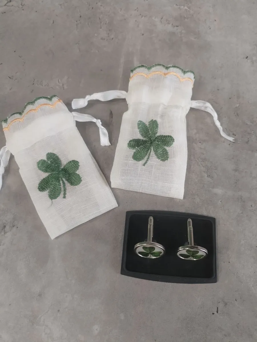 Shamrock Cufflinks St Patrick's Day Irish - Image 2