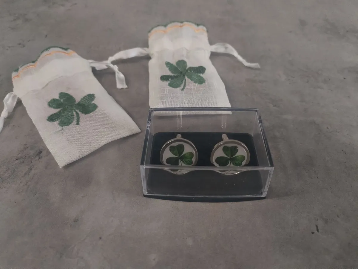 Shamrock Cufflinks St Patrick's Day Irish - Image 3