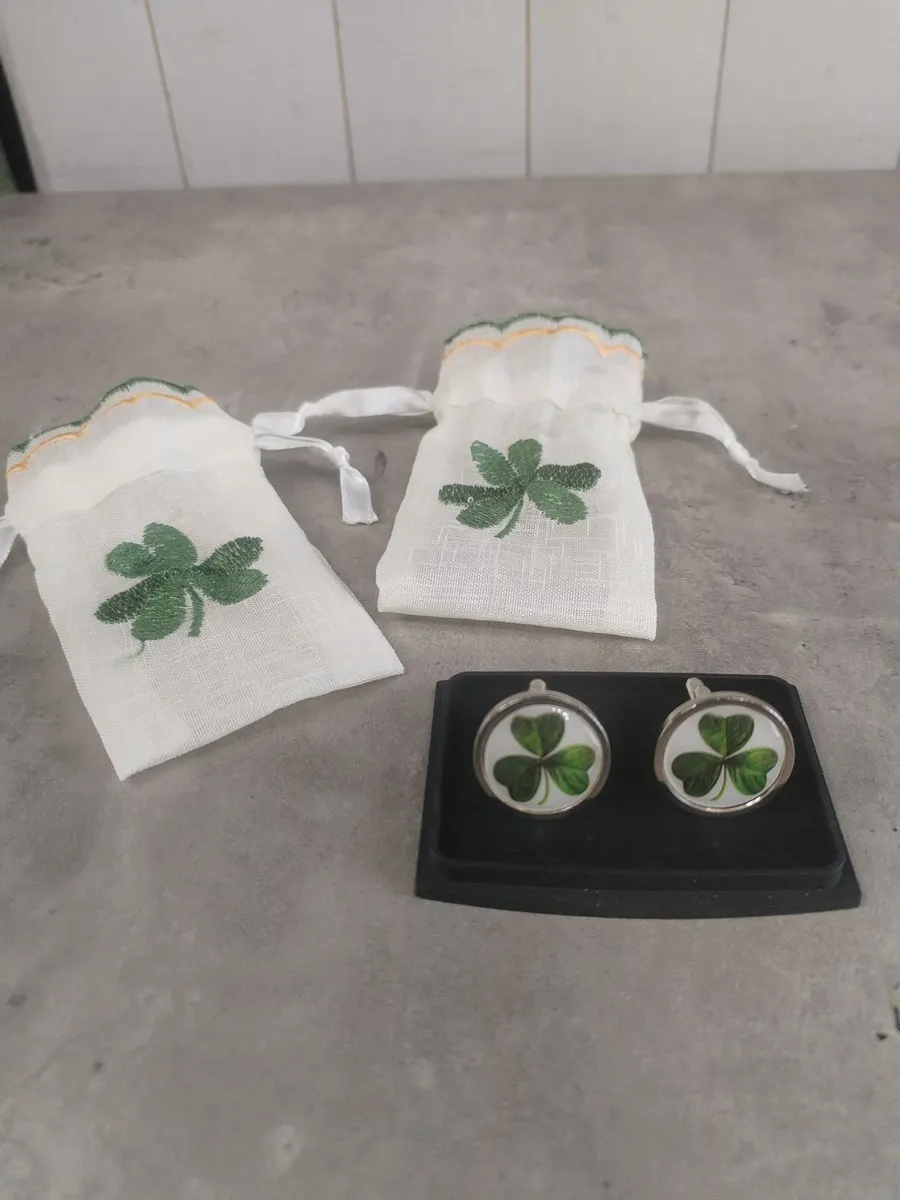 Shamrock Cufflinks St Patrick's Day Irish - Image 4