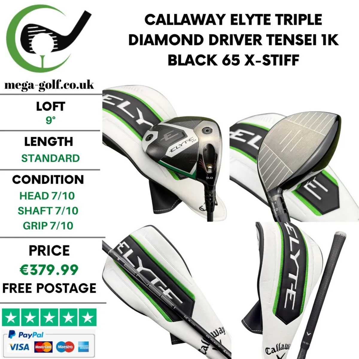Callaway Elyte Triple Diamond Driver / 9° / X-Stif - Image 1