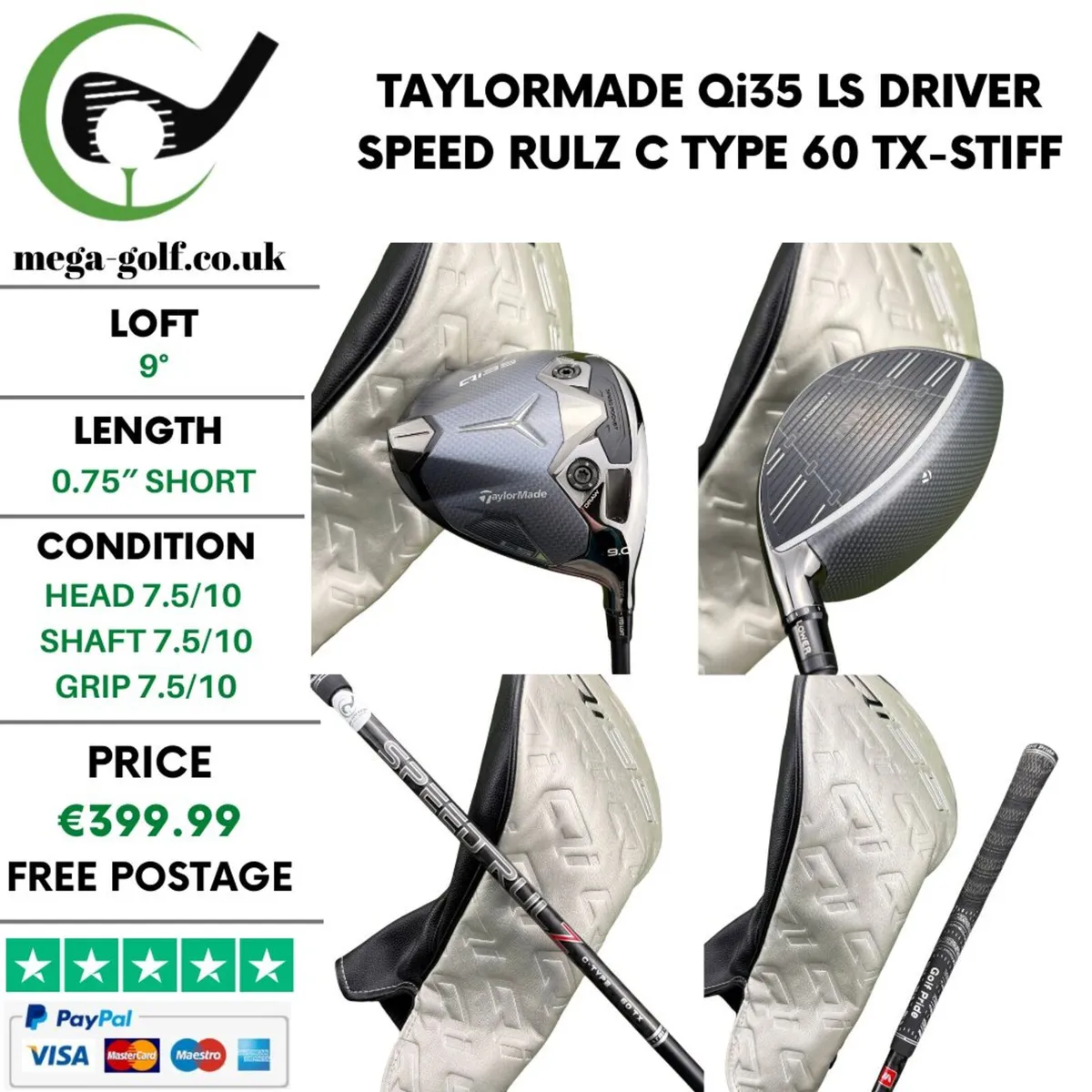 Taylormade Qi35 Ls Driver / 9° / TX-Stiff - Image 1