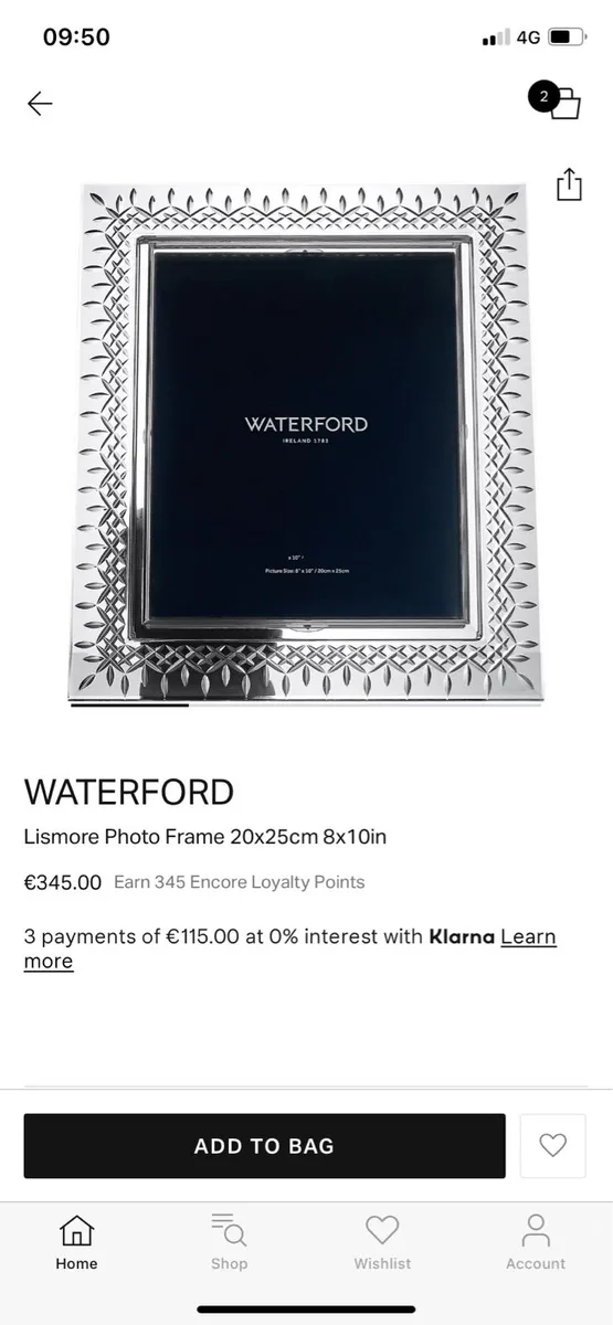 Waterford crystal frame 8x10 - Image 3