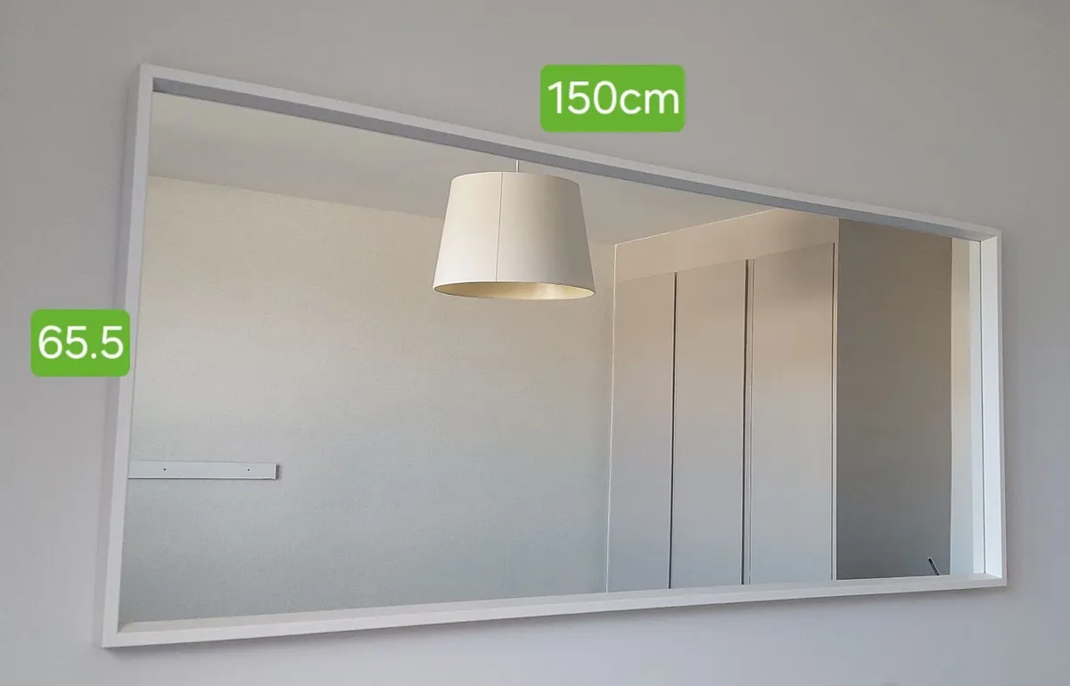 Large Ikea Mirror White (NISSEDAL) - Image 1