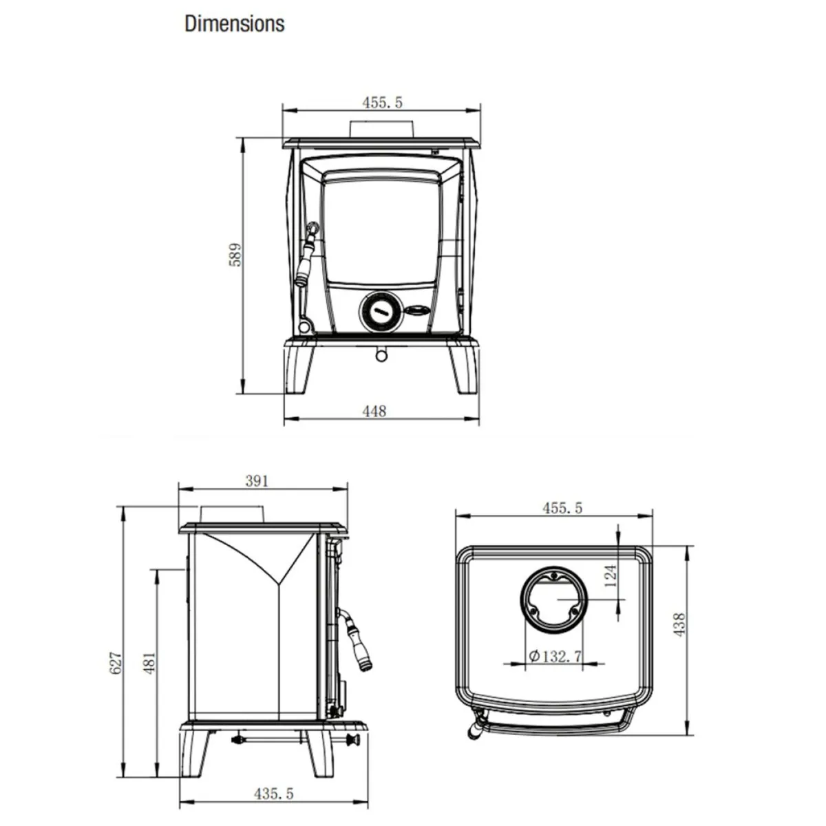 Atlantic Lough 7.5 kW Multi-Fuel Freestanding - Image 2