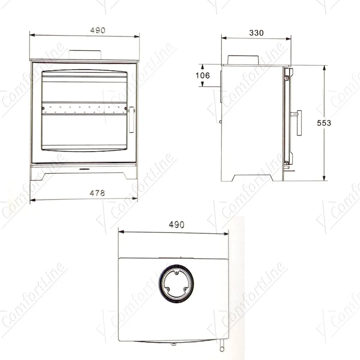 Atlantic Oyster 8kW freestanding stove - Image 2
